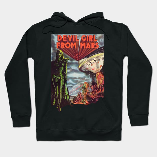 Devil Girl From Mars )( Cult Classic Horror Sci Fi Fan Art Hoodie by darklordpug